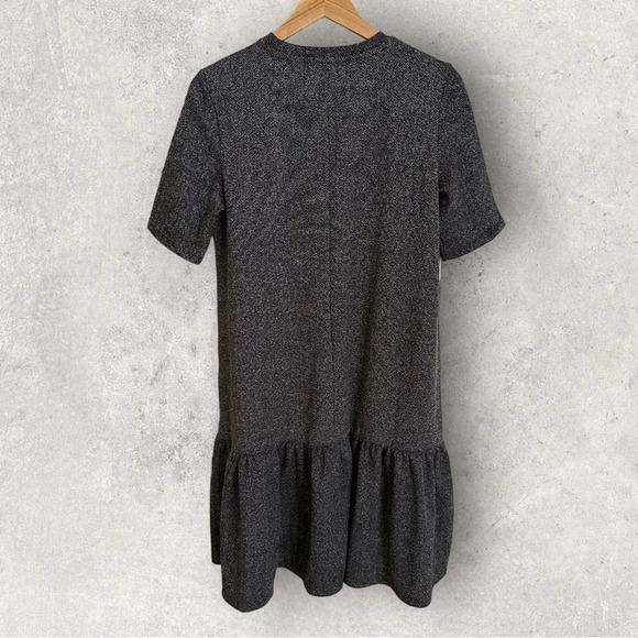 NWT Banana Republic Womens Tall Medium MT Herringbone Flounce Hem Shift Dress - Picture 3 of 5